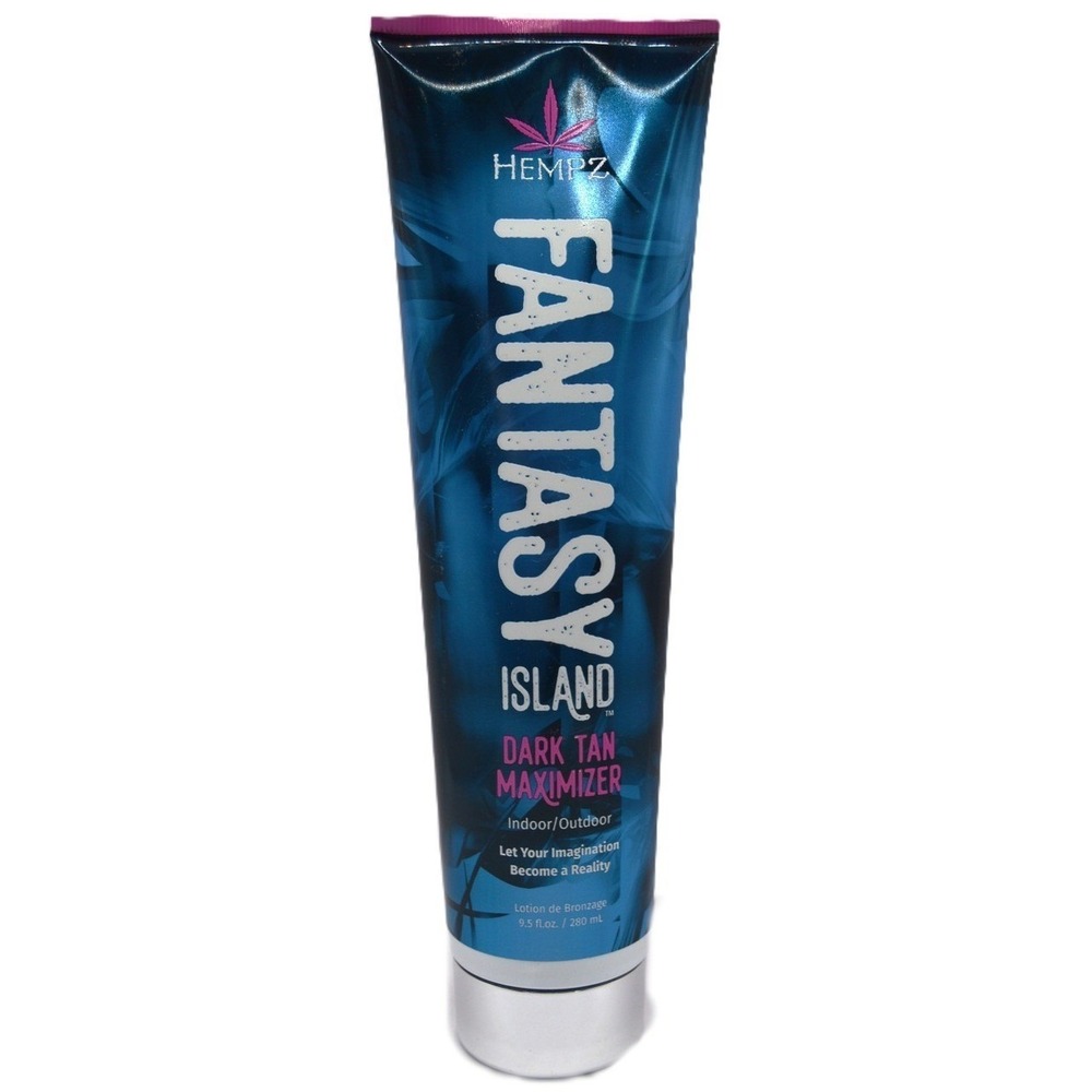 Hempz Fantasy Island Dark Tan Maximizer Indoor Outdoor Tanning Lotion 9.5oz